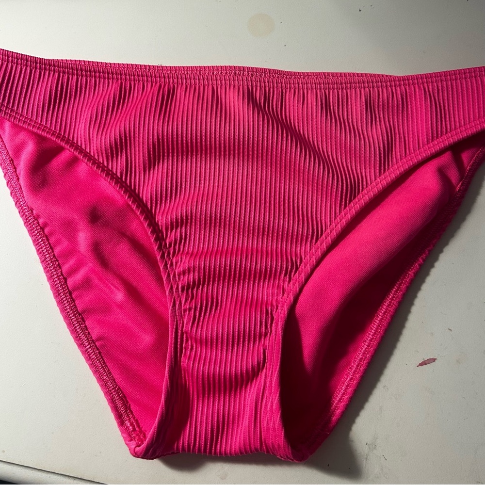 Hollister Hot Pink Ribbed Bikini Bottoms